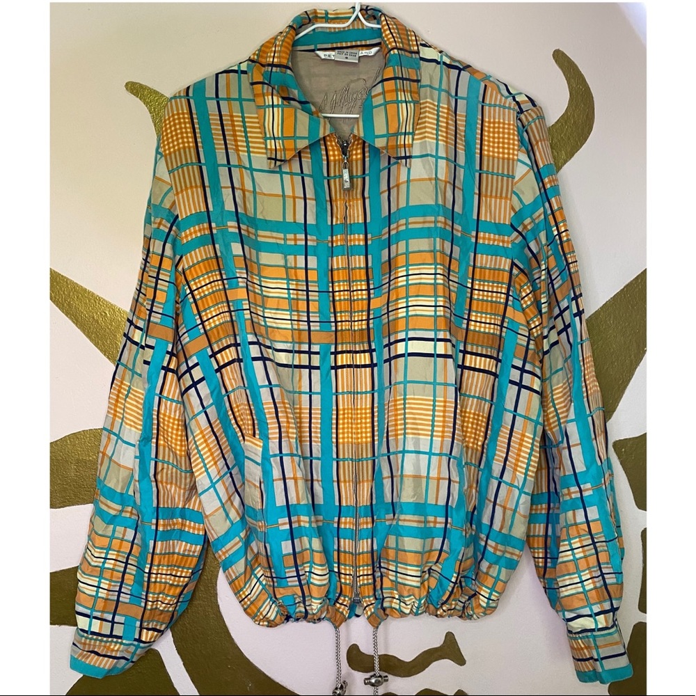 PETER NYGARD 100% SILK PRINTED JACKET